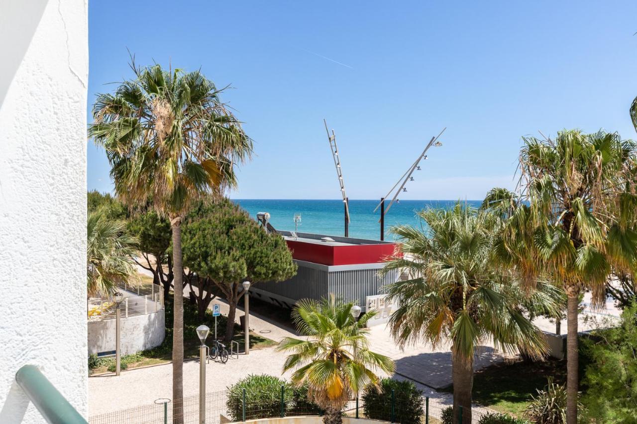 Carteia Superb Front Beach Flat Sea View Balcony Quarteira Exterior photo